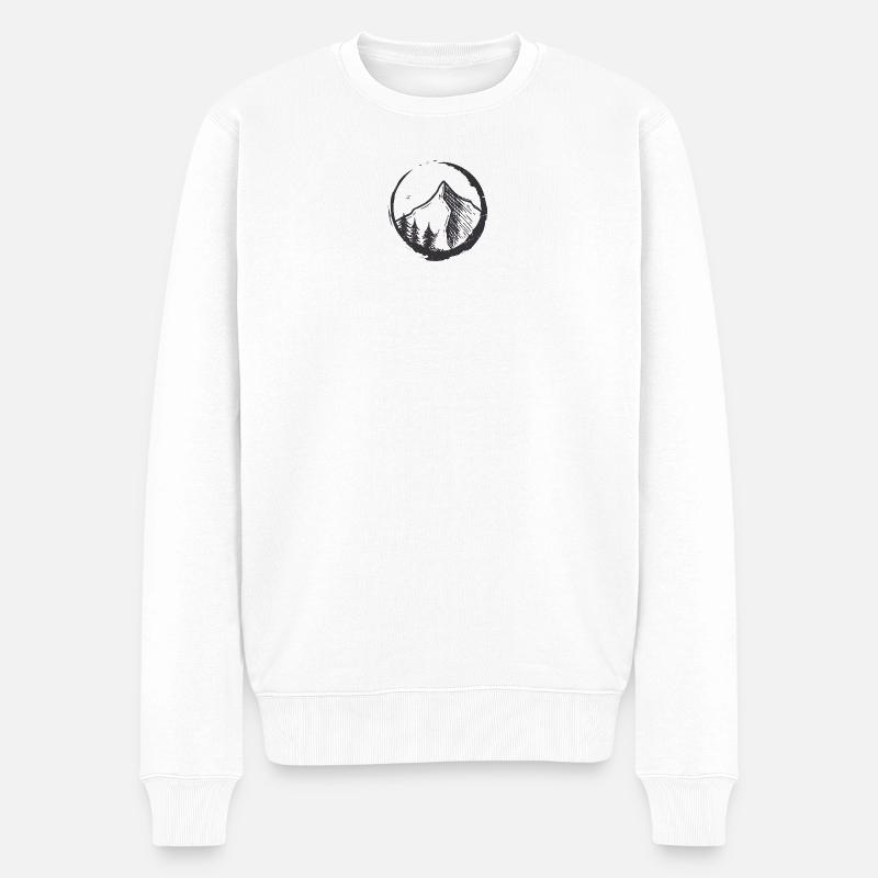Emblem des Bergkreises - Männer Premium Bio Pullover - Weiß