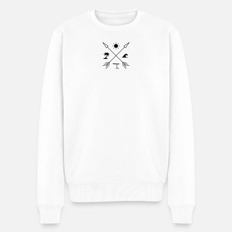 Wing foil Surf - Pull Premium bio Homme - blanc