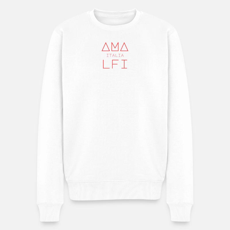 AMALFI ITALIA Kunstdesign - Männer Premium Bio Pullover - Weiß