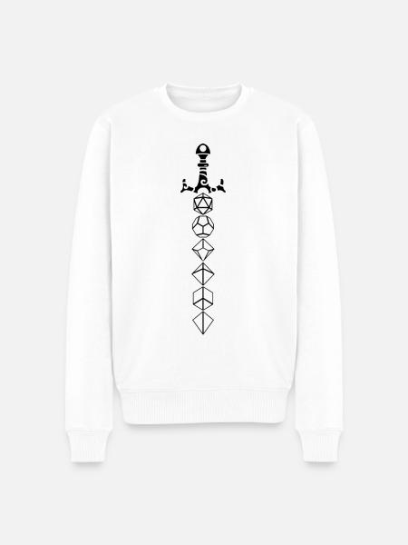 Dungeon Dice Sword - Men's Premium Organic Jumper - white