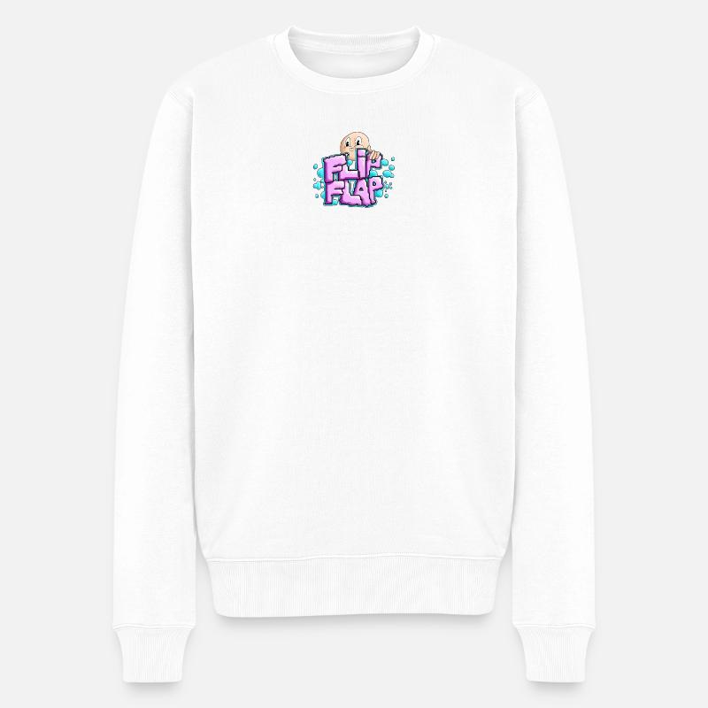 Flip Bulle Graffiti Amusant - Pull Premium bio Homme - blanc