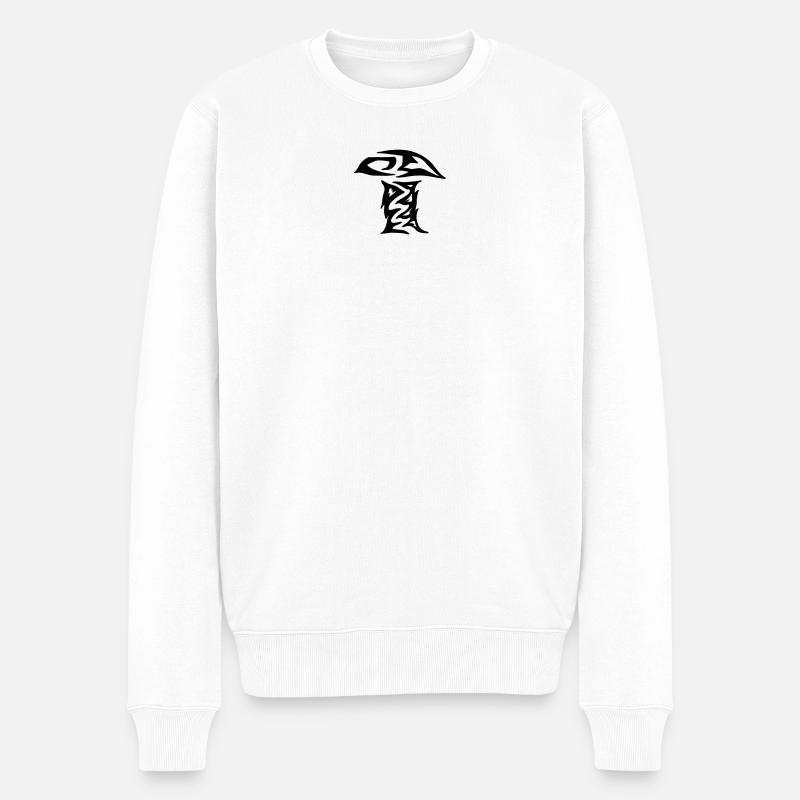 Champignon Tribal Champignon Tribal simple - Pull Premium bio Homme - blanc