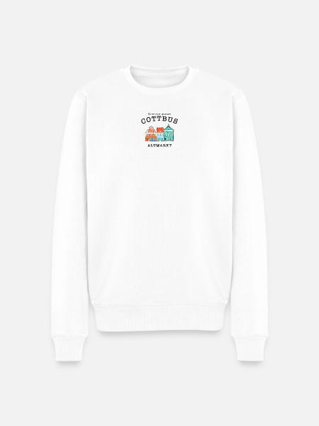 Cottbus Altmarkt, Einfach schön - Männer Premium Bio Pullover - Weiß