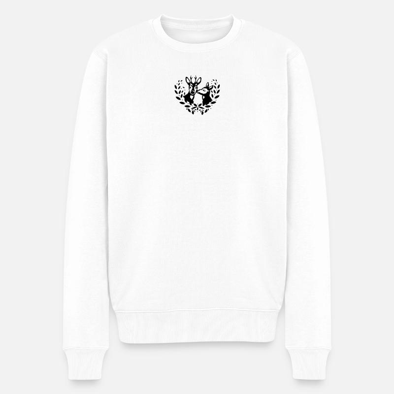 deux chevreuils - Pull Premium bio Homme - blanc