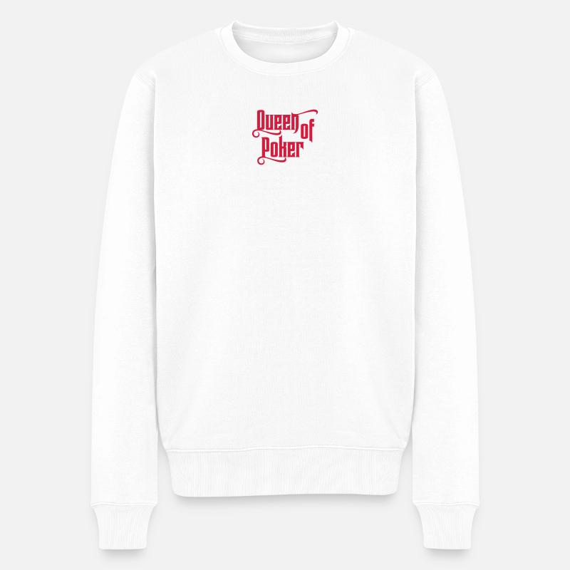 Poker - Männer Premium Bio Pullover - Weiß