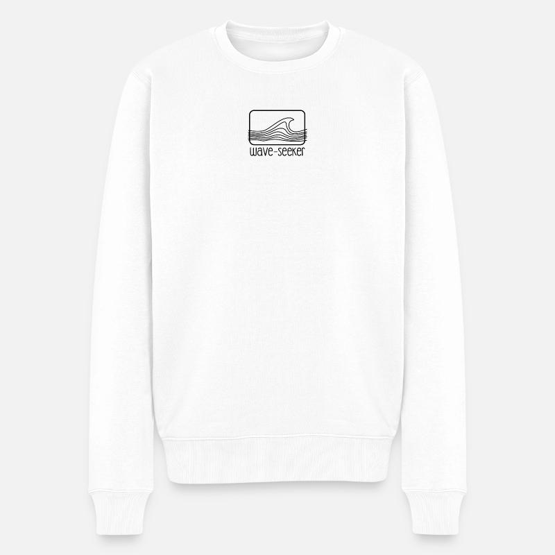 stylish surf fashion - Männer Premium Bio Pullover - Weiß