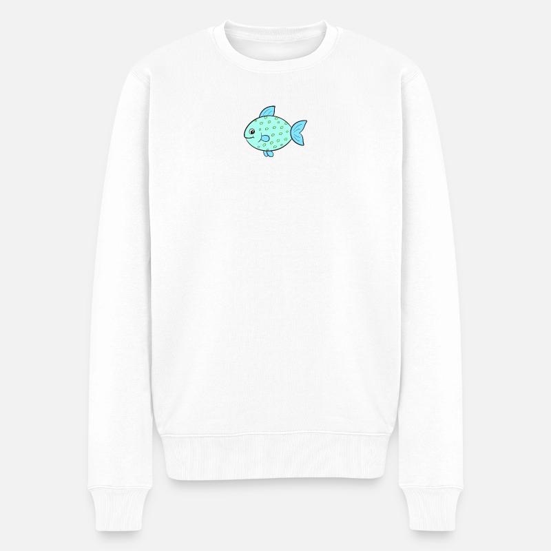 Poisson Poisson - Pull Premium bio Homme - blanc