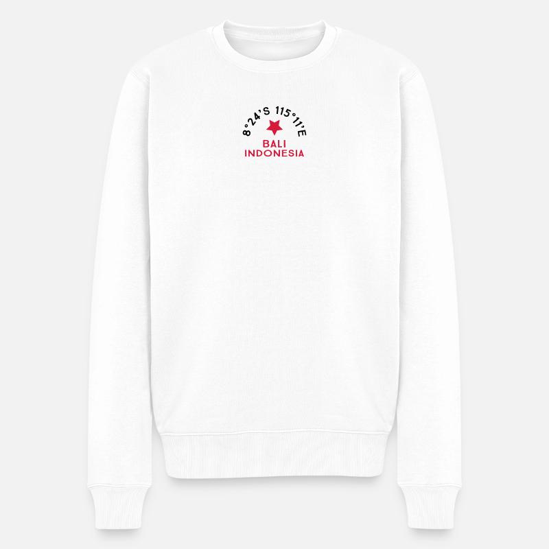 Bali - Männer Premium Bio Pullover - Weiß