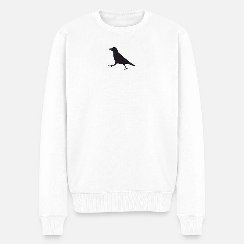 Corbeau I - Pull Premium bio Homme - blanc