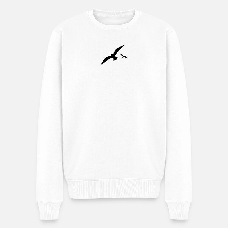 mouette - Pull Premium bio Homme - blanc