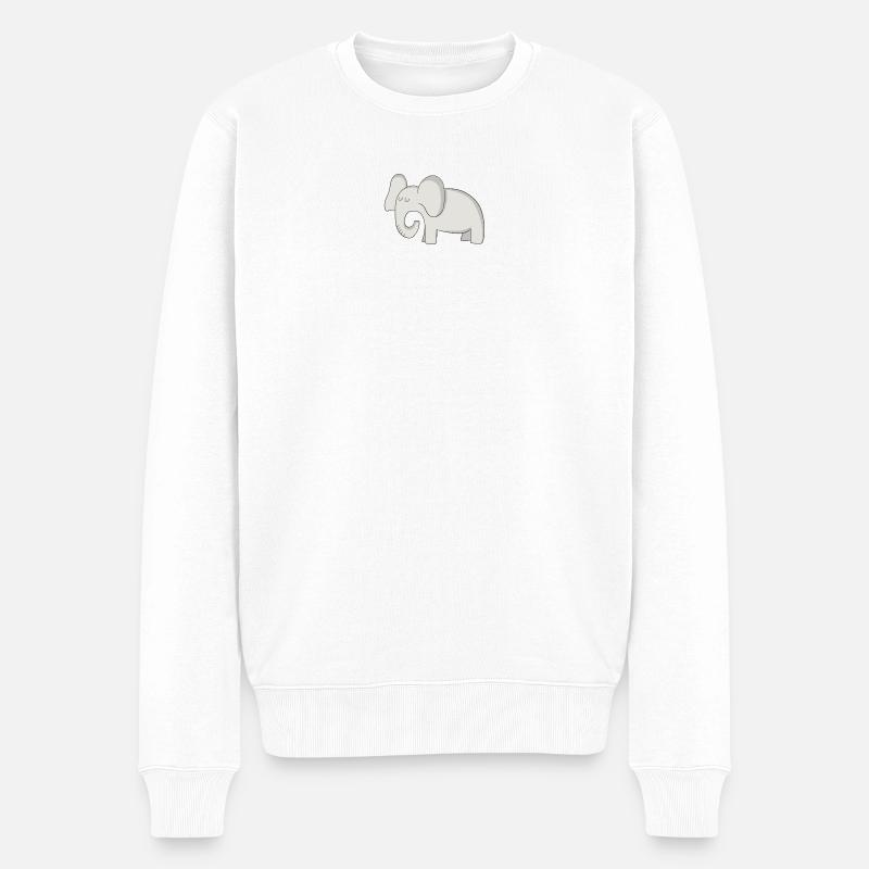 Eléphant - Pull Premium bio Homme - blanc