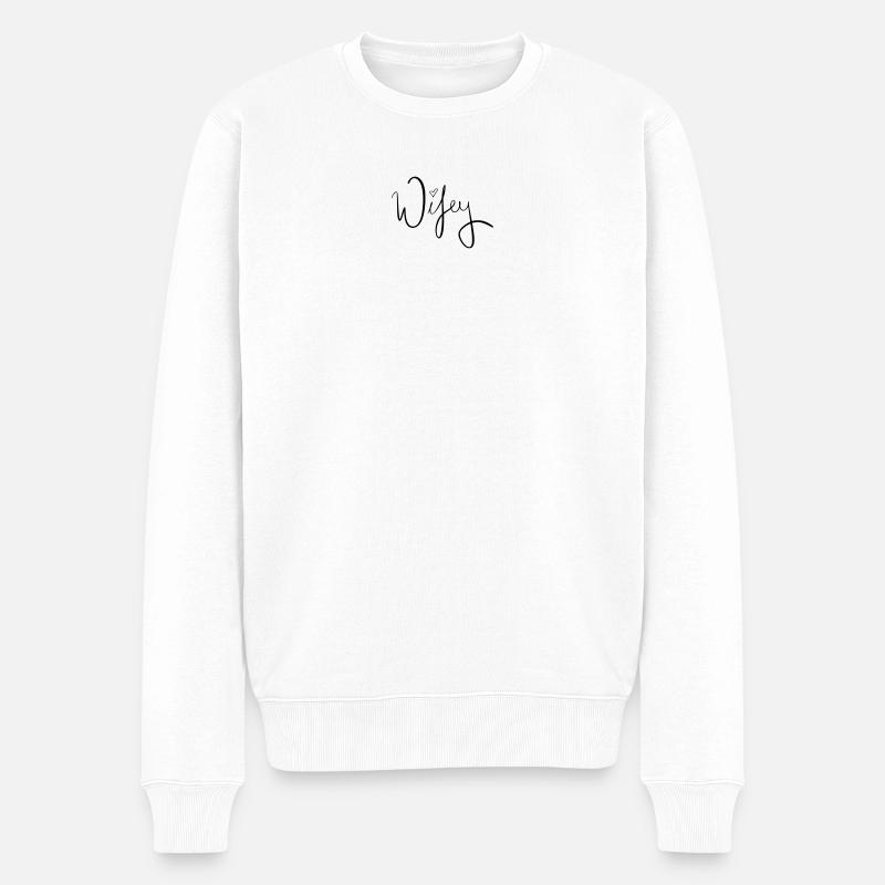 Wifey - Männer Premium Bio Pullover - Weiß