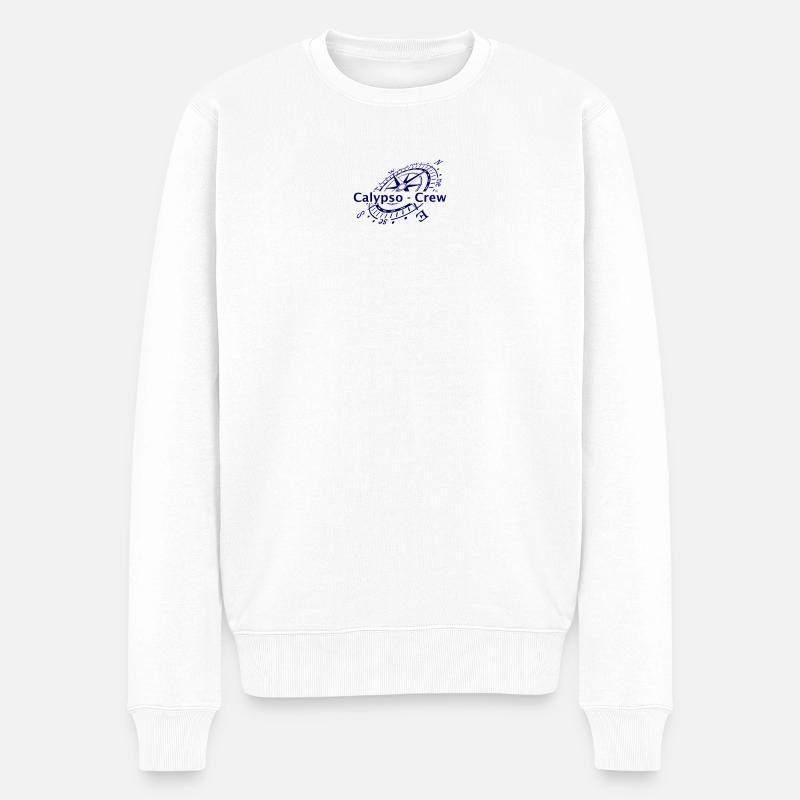 Windrose Calypso Crew - Männer Premium Bio Pullover - Weiß
