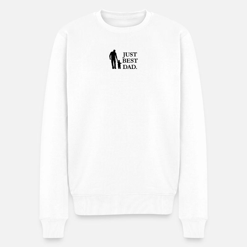 Juste le meilleur papa - Pull Premium bio Homme - blanc