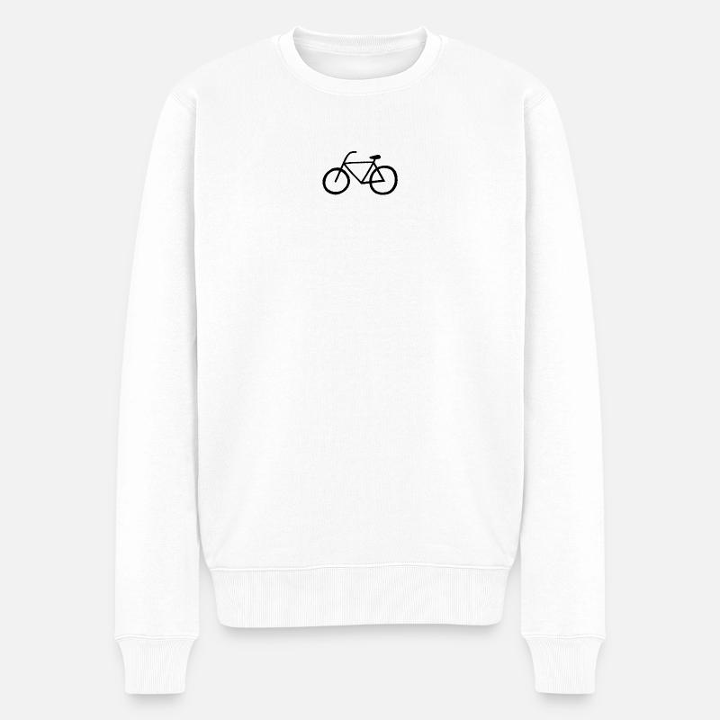 Fahrrad - Männer Premium Bio Pullover - Weiß