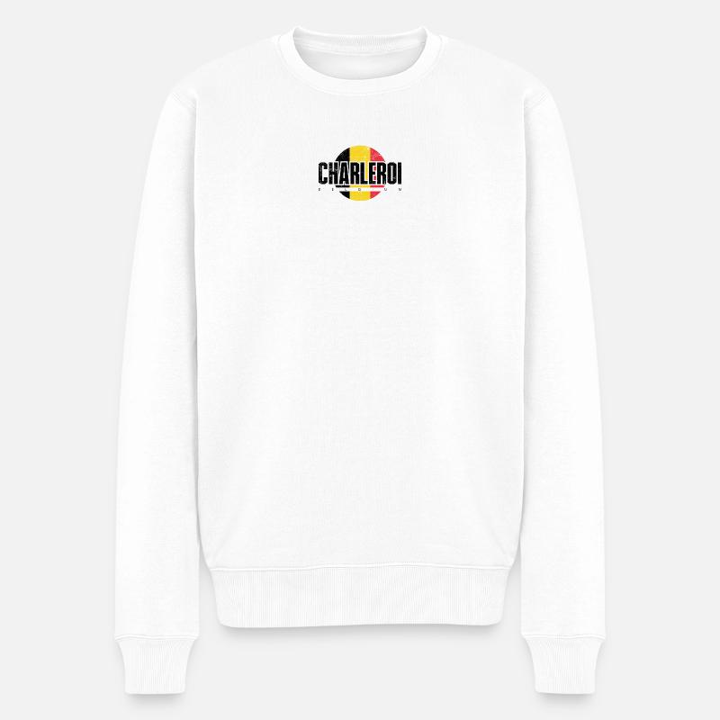 T e Emblème abstrait - Pull Premium bio Homme - blanc