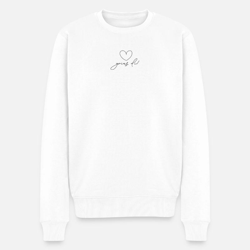 grias di!  - Männer Premium Bio Pullover - Weiß