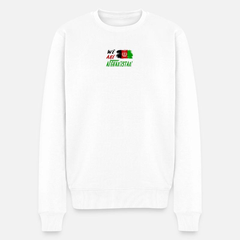Wir sind Afghanistan - Männer Premium Bio Pullover - Weiß