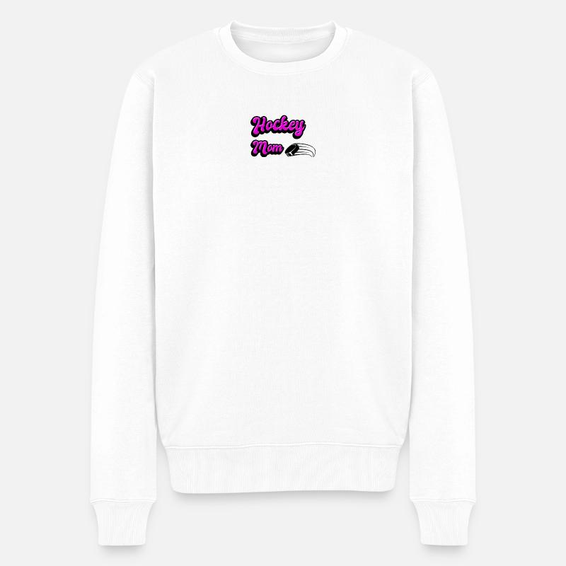 Hockey Mutter Sport - Männer Premium Bio Pullover - Weiß