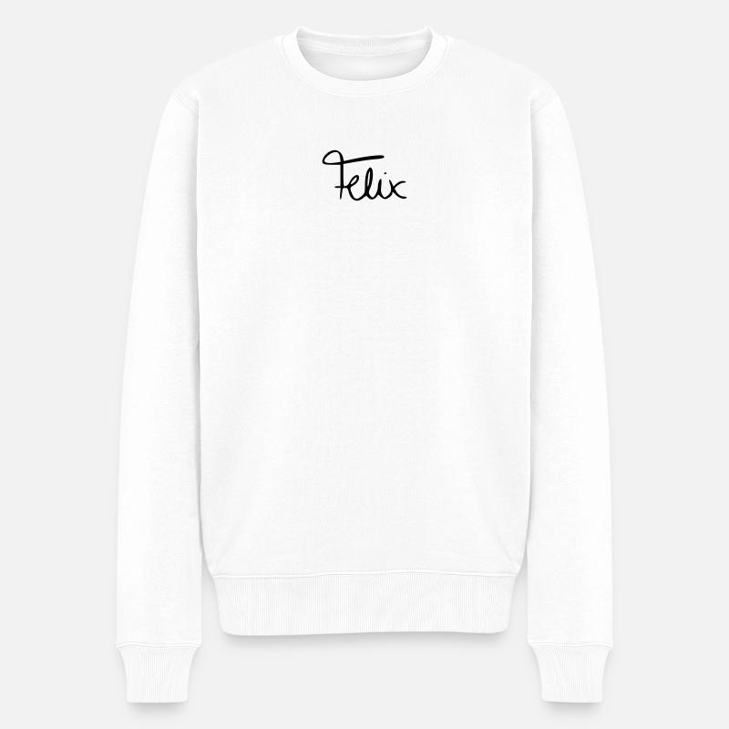 Felix - Männer Premium Bio Pullover - Weiß