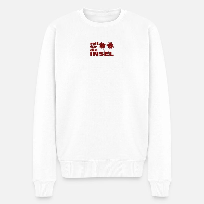 PRÊT POUR L’ÎLE - Pull Premium bio Homme - blanc