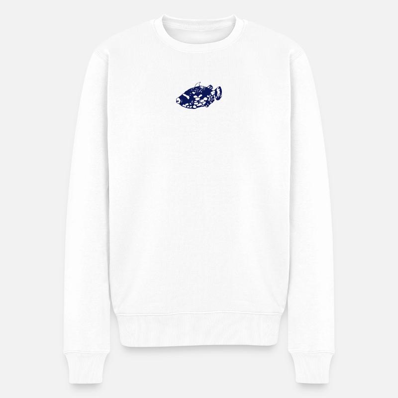 SAUMON PANTHÈRE - Pull Premium bio Homme - blanc