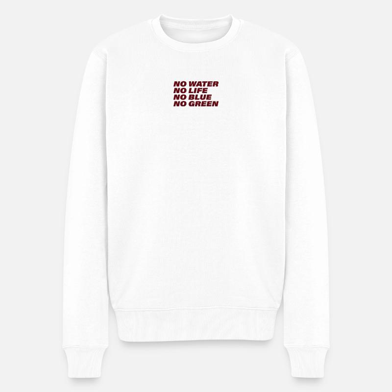 WATER - Männer Premium Bio Pullover - Weiß