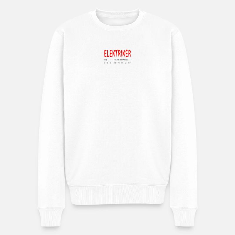 Elektriker Handwerker Design - Männer Premium Bio Pullover - Weiß