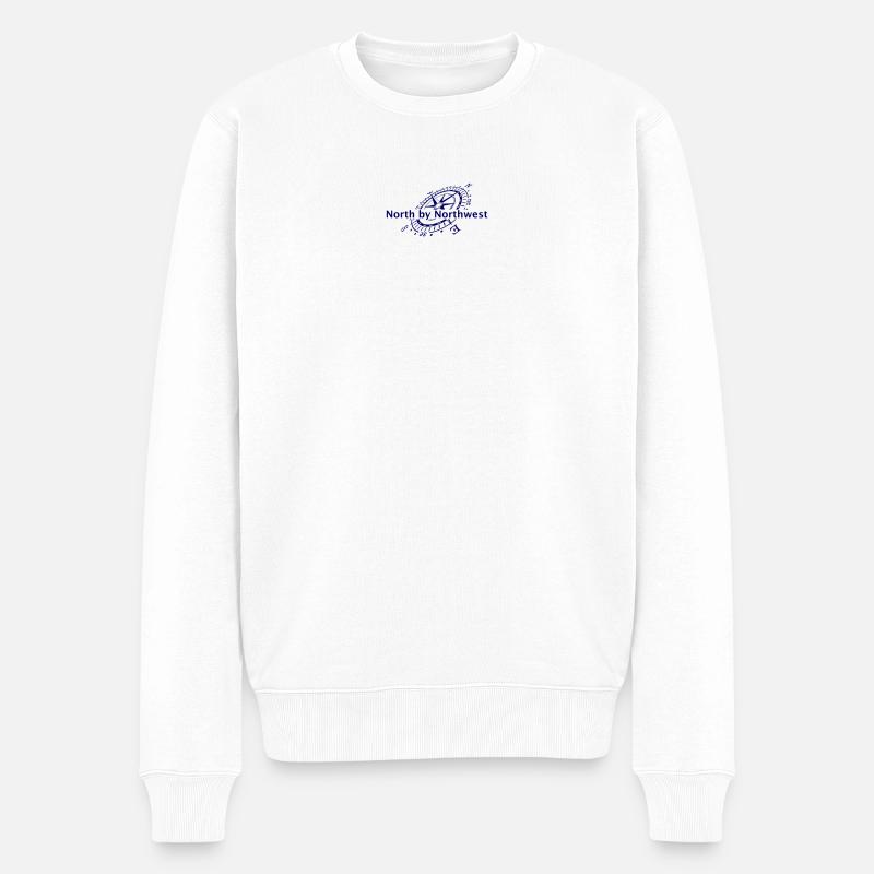 Windrose North by Northwest - Männer Premium Bio Pullover - Weiß