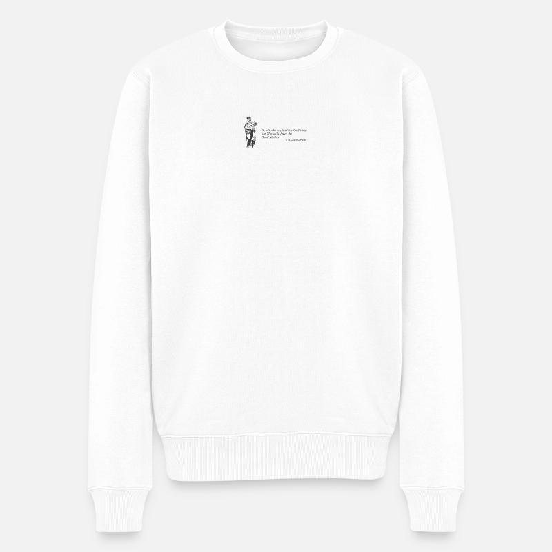 La Bonne Mère de Marseille Notre dame de la garde - Pull Premium bio Homme - blanc