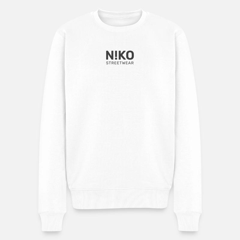  N!ko Streetwear  - Männer Premium Bio Pullover - Weiß