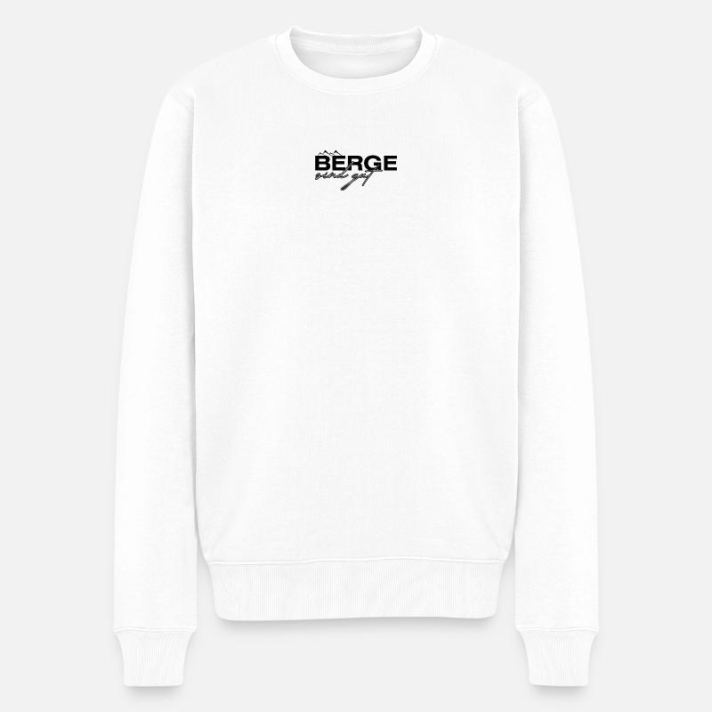 Berge sind gut  - Männer Premium Bio Pullover - Weiß