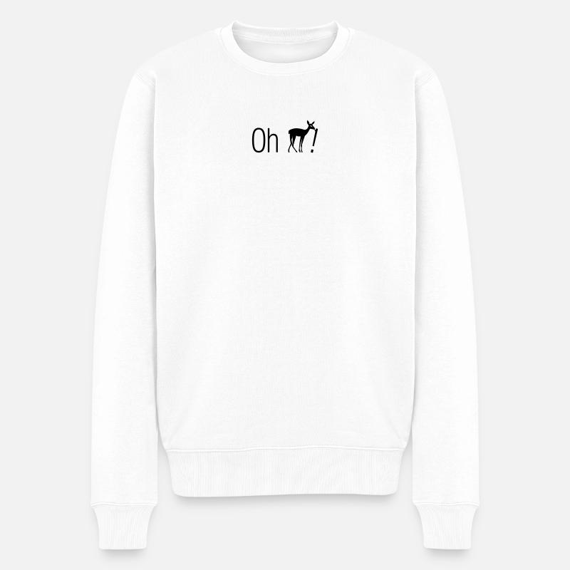 Oh, cher cerf - Pull Premium bio Homme - blanc