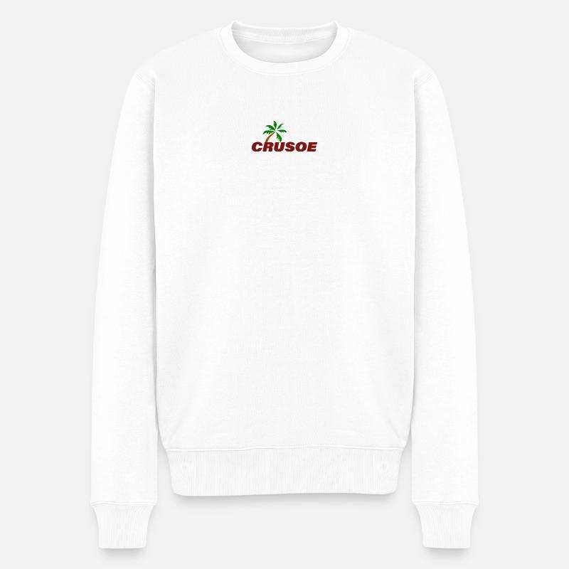 CRUSOE - Pull Premium bio Homme - blanc