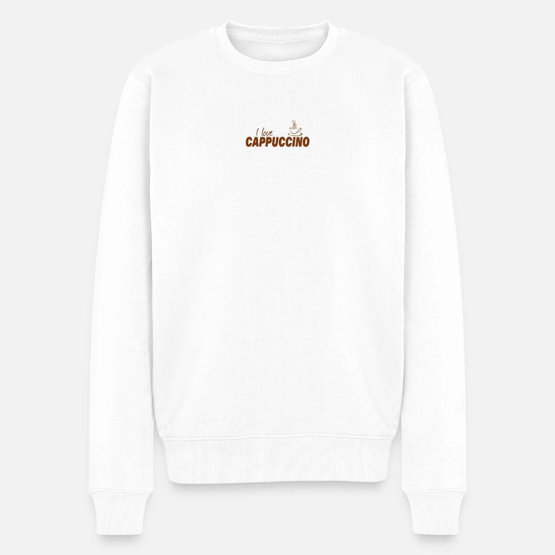 J’ADORE LE CAPPUCCINO - Pull Premium bio Homme - blanc