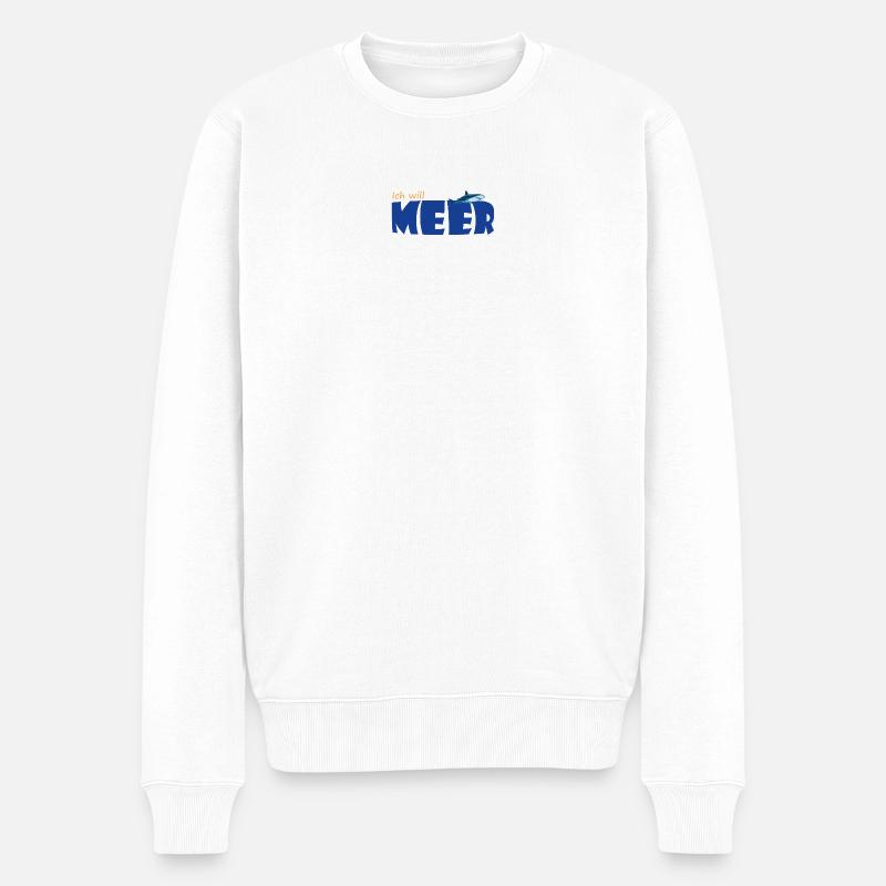 JE VEUX LA MER - Pull Premium bio Homme - blanc