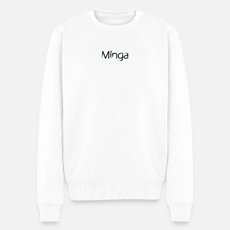 Minga - Männer Premium Bio Pullover - Weiß