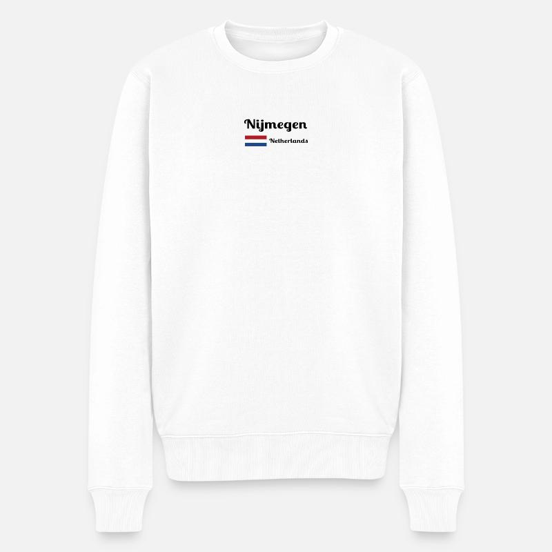 Nimègue, Pays-Bas - Imprimés élégants - Pull Premium bio Homme - blanc