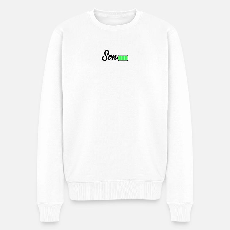 Batterie Son - Pull Premium bio Homme - blanc