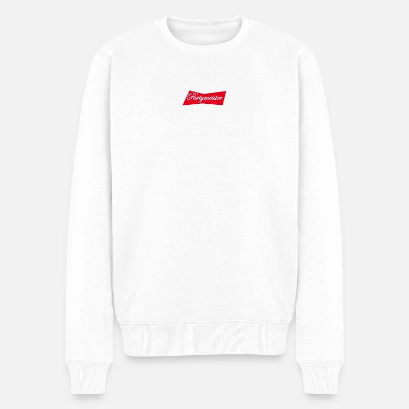 Partymeister - Männer Premium Bio Pullover - Weiß