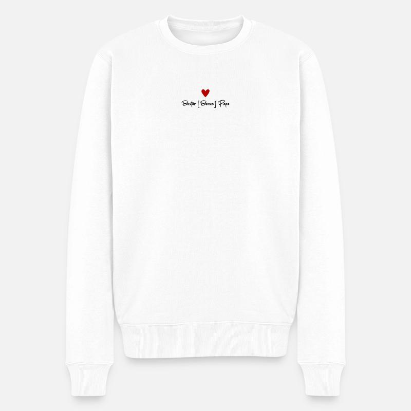Bester Bonuspapa - Männer Premium Bio Pullover - Weiß