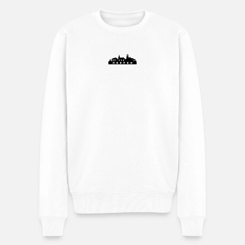 Heepen Skyline Bielefeld Amt Vogtei Kirchen - Männer Premium Bio Pullover - Weiß