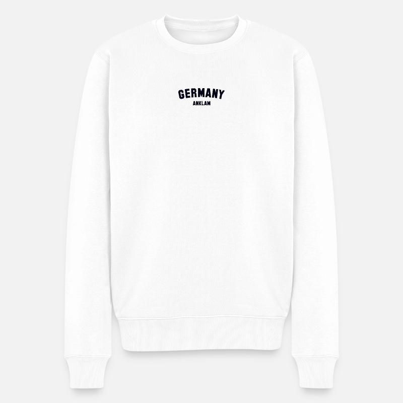 Anklam - Männer Premium Bio Pullover - Weiß