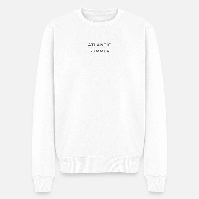 Atlantischer Sommer - Männer Premium Bio Pullover - Weiß