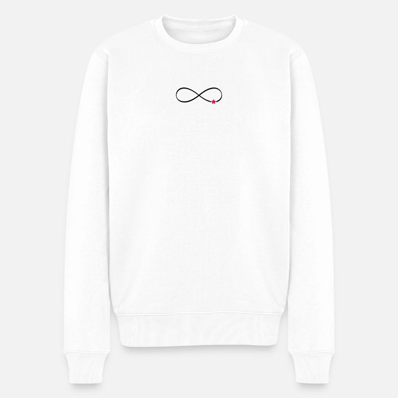 Stern Unendlichkeit Symbol Unendlichkeitszeichen - Männer Premium Bio Pullover - Weiß
