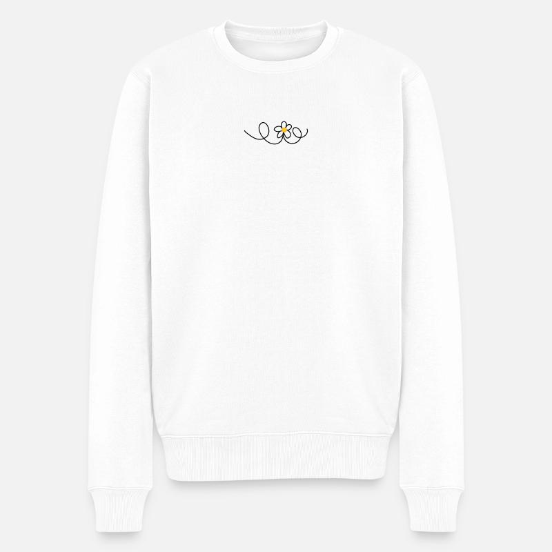 fleur - Pull Premium bio Homme - blanc