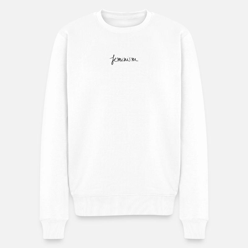 feminism - Männer Premium Bio Pullover - Weiß