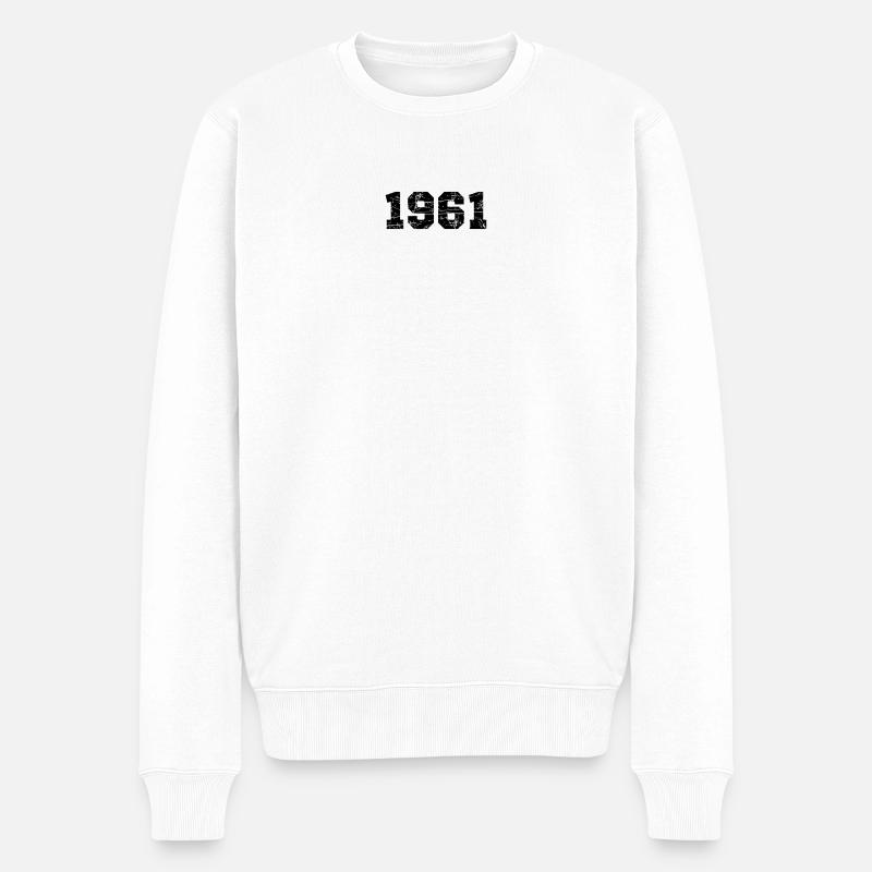 1961 - Männer Premium Bio Pullover - Weiß
