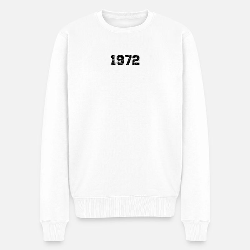 1972 - Männer Premium Bio Pullover - Weiß