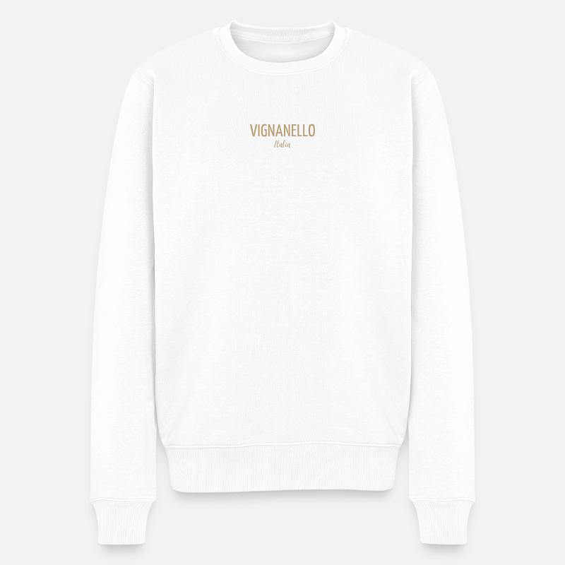 Vignanello Italia - Männer Premium Bio Pullover - Weiß